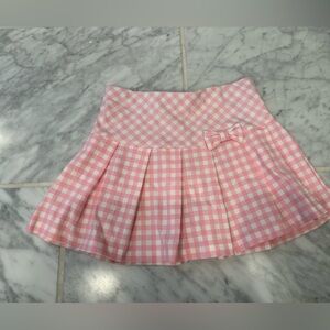 H&M Pink and White Checkered Skirt